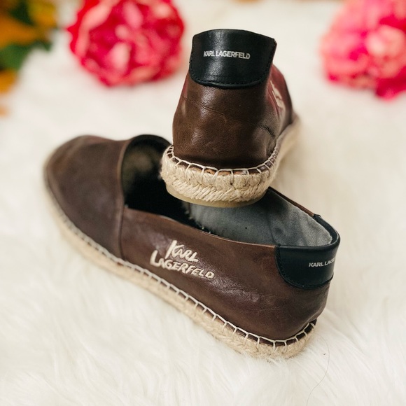 NEW | Karl Lagerfeld Paris Brown Espadrilles - Picture 5 of 9